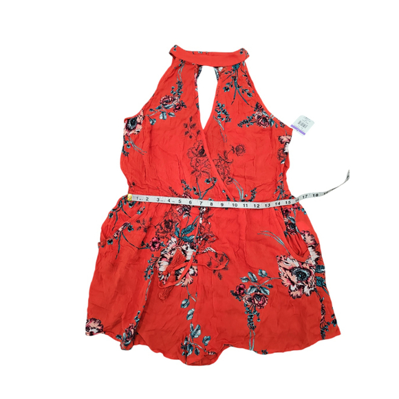 NWOT Band of Gypsies Floral Romper Size L Red - Picture 6 of 12
